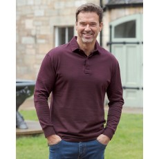 Hoggs of Fife Men's Premium Long Sleeve Rugby Shirt (Claret)
