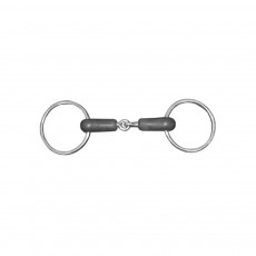 JHL Pro Steel Rubber Covered Loose Ring Jointed Snaffle