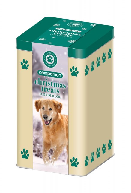 Companion Christmas Dog Treats Tin