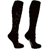 Mark Todd Ladies Long Socks Argyle & Stripe 2 pack (Grey/Black)