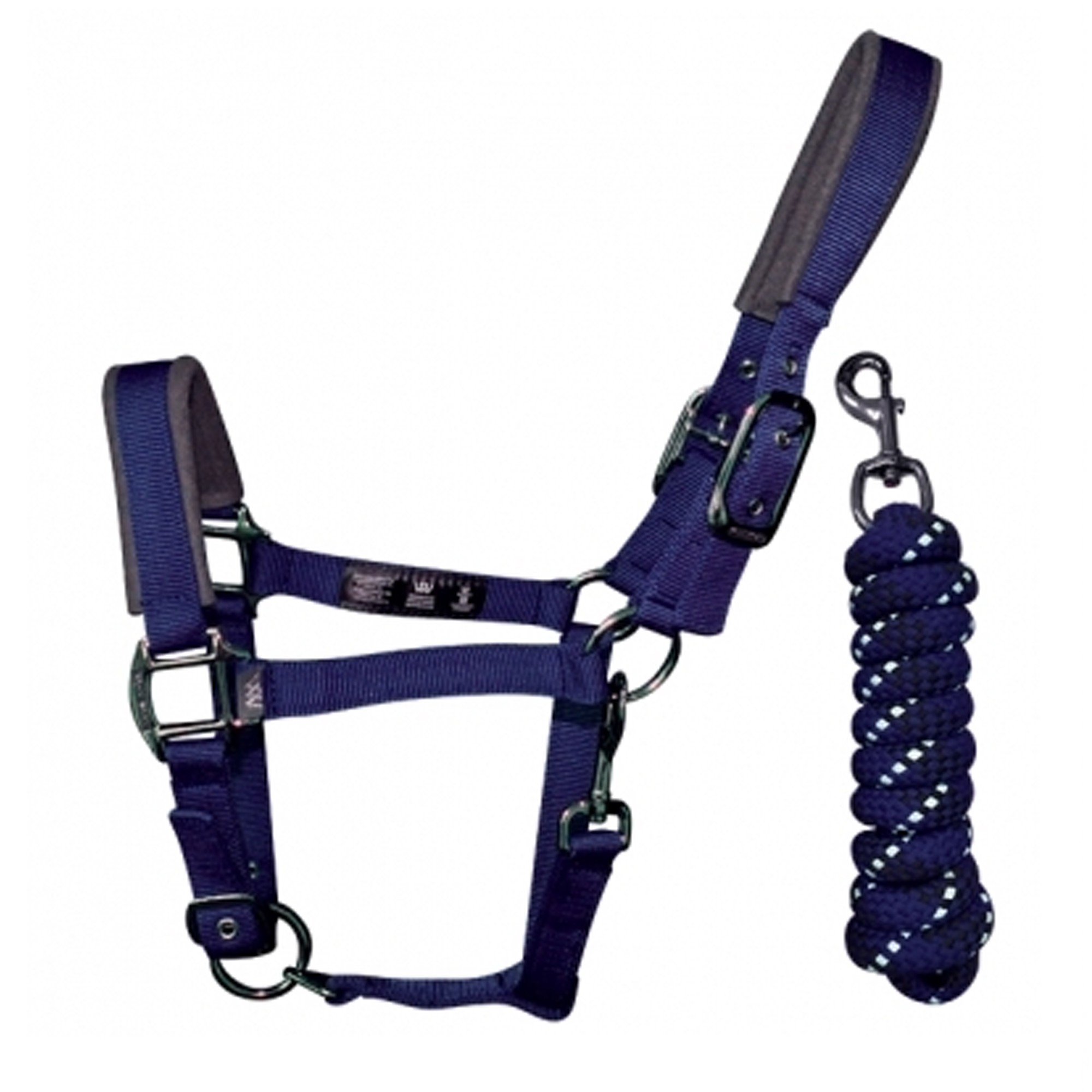 WW Head Collar and Lead Rope Colour Fusion Navy Old Dairy Saddlery