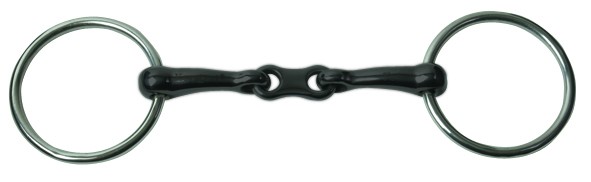 Filetto Snaffle JP Korsteel A Guancia Piena, Acciaio Inox, Con Cannotto Francese