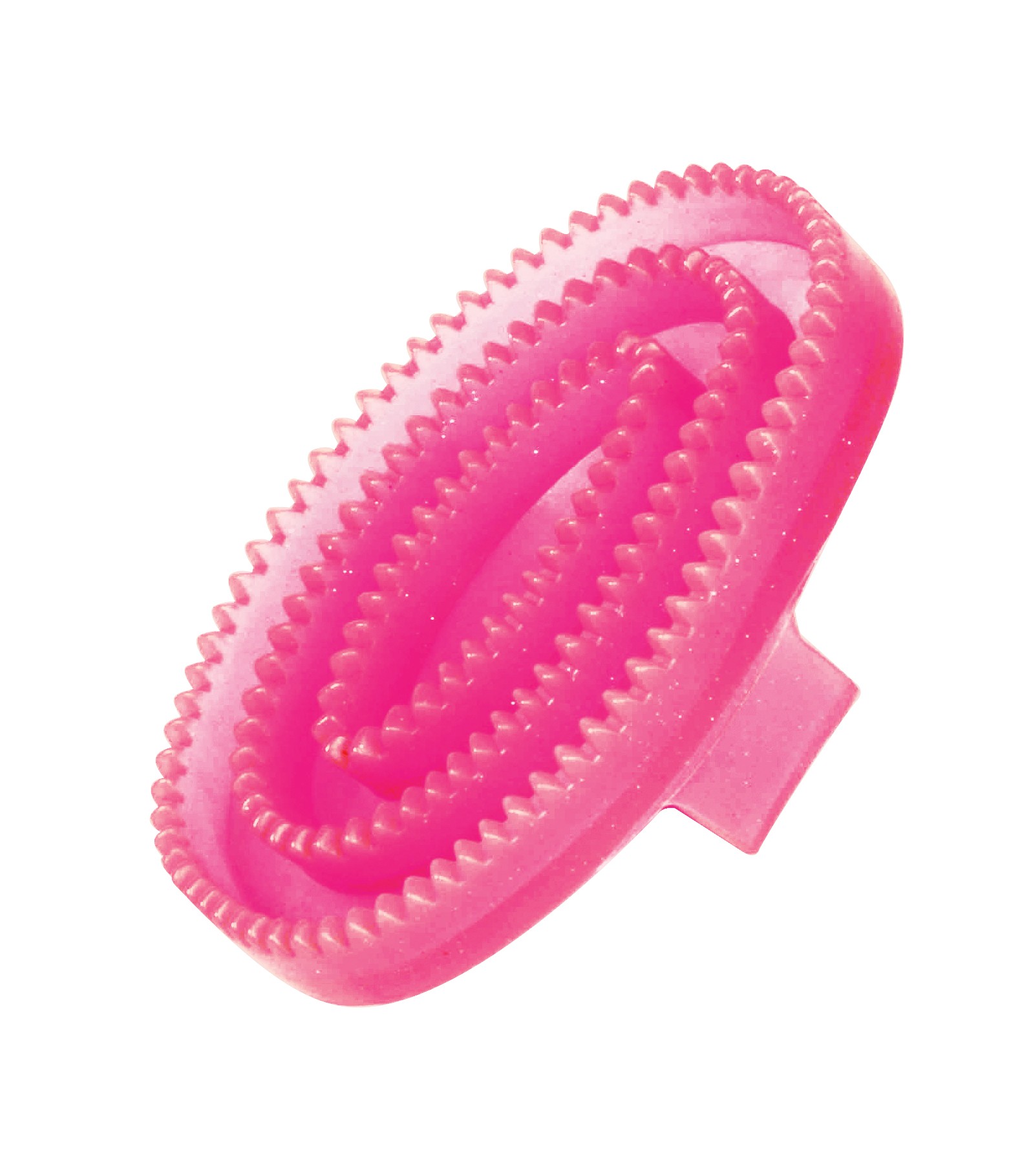 Roma Rubber Curry Comb (Pink Glitter Small) Old Dairy Saddlery