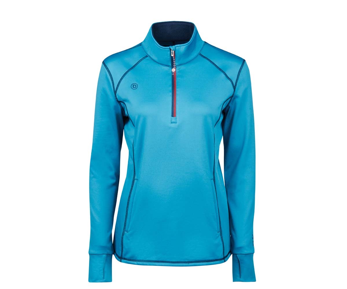 Dublin Ladies Rada Softshell 1/4 Zip Midlayer (Arctic Blue) Old Dairy