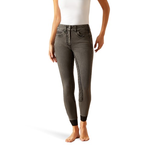 Ariat Halo B – Pantalon D'équitation Femme Denim, Noir, Taille Ajustable
