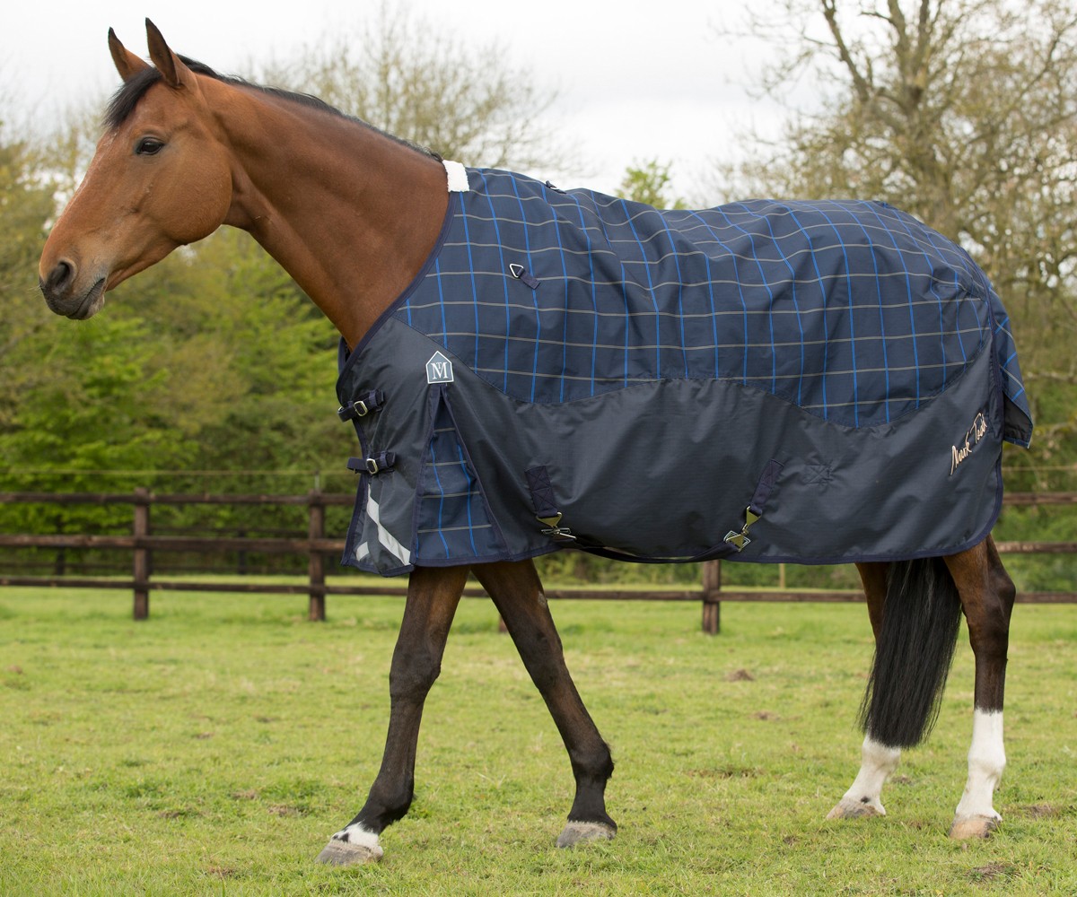 Mark Todd Lightweight Turnout Rug Plaid Navy/Beige/Royal Old Dairy