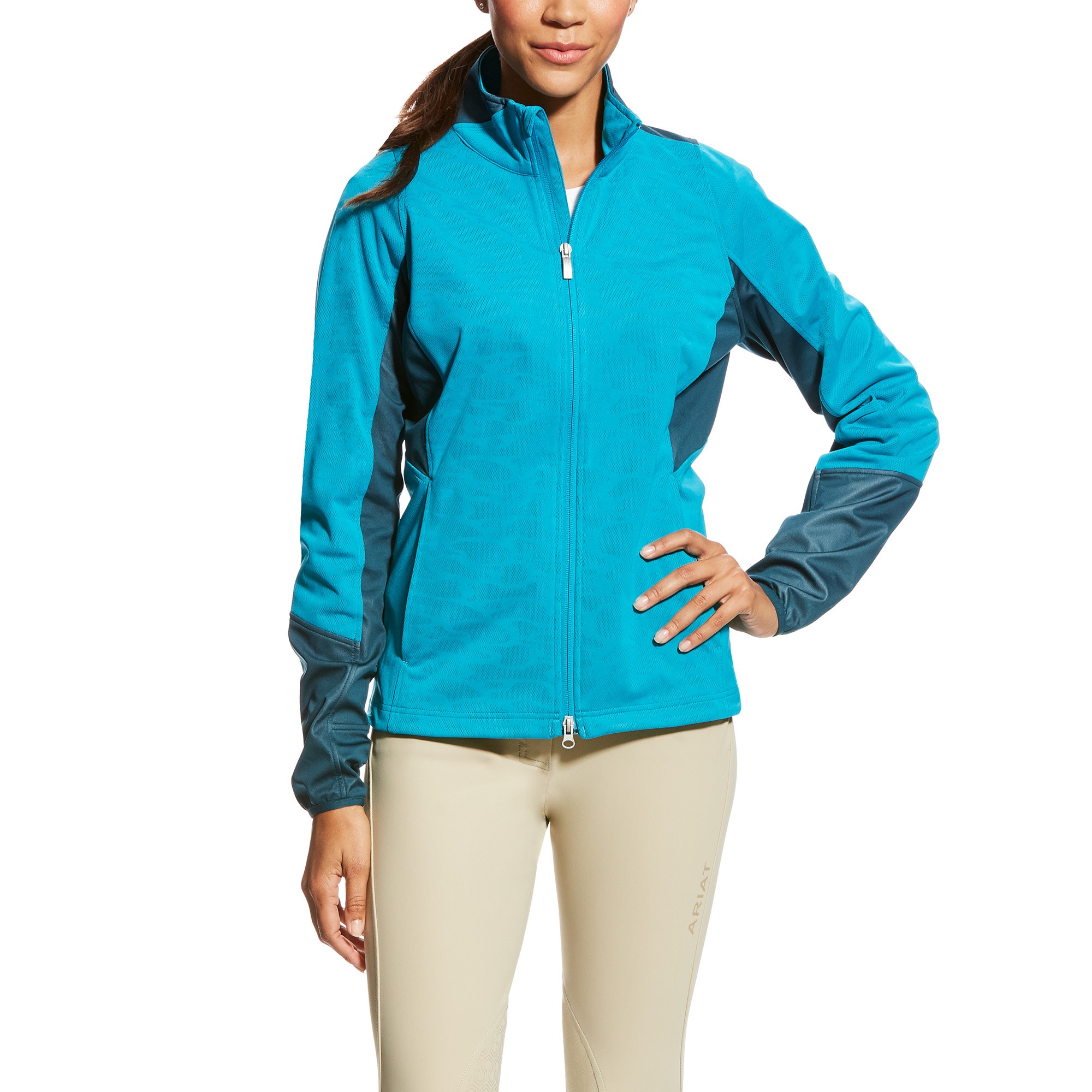 Ariat Women's Fury Softshell Full Zip Jacket (Atomic Blue) Old Dairy