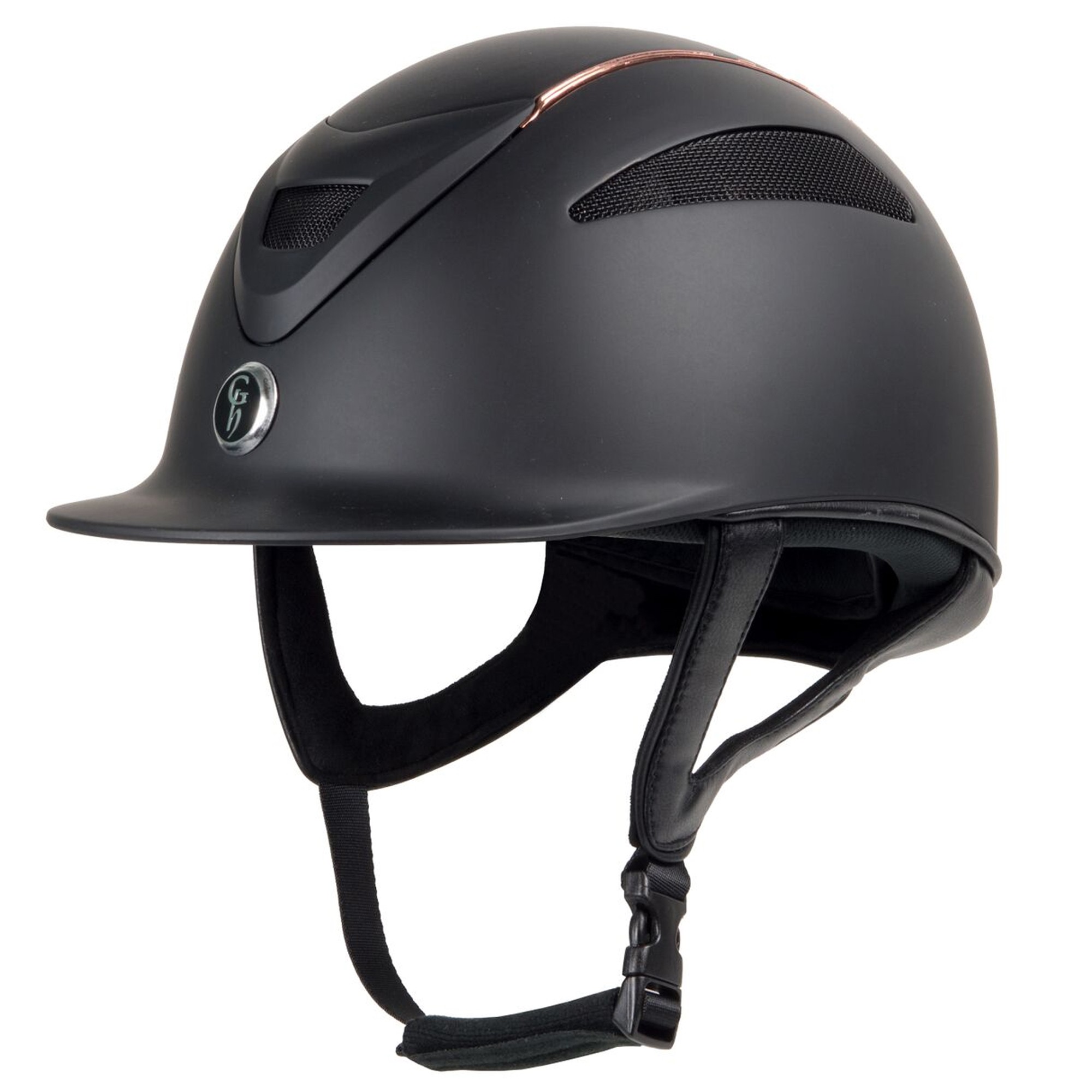 Gatehouse Conquest MKII Riding Hat in Black and Rose Gold Old Dairy