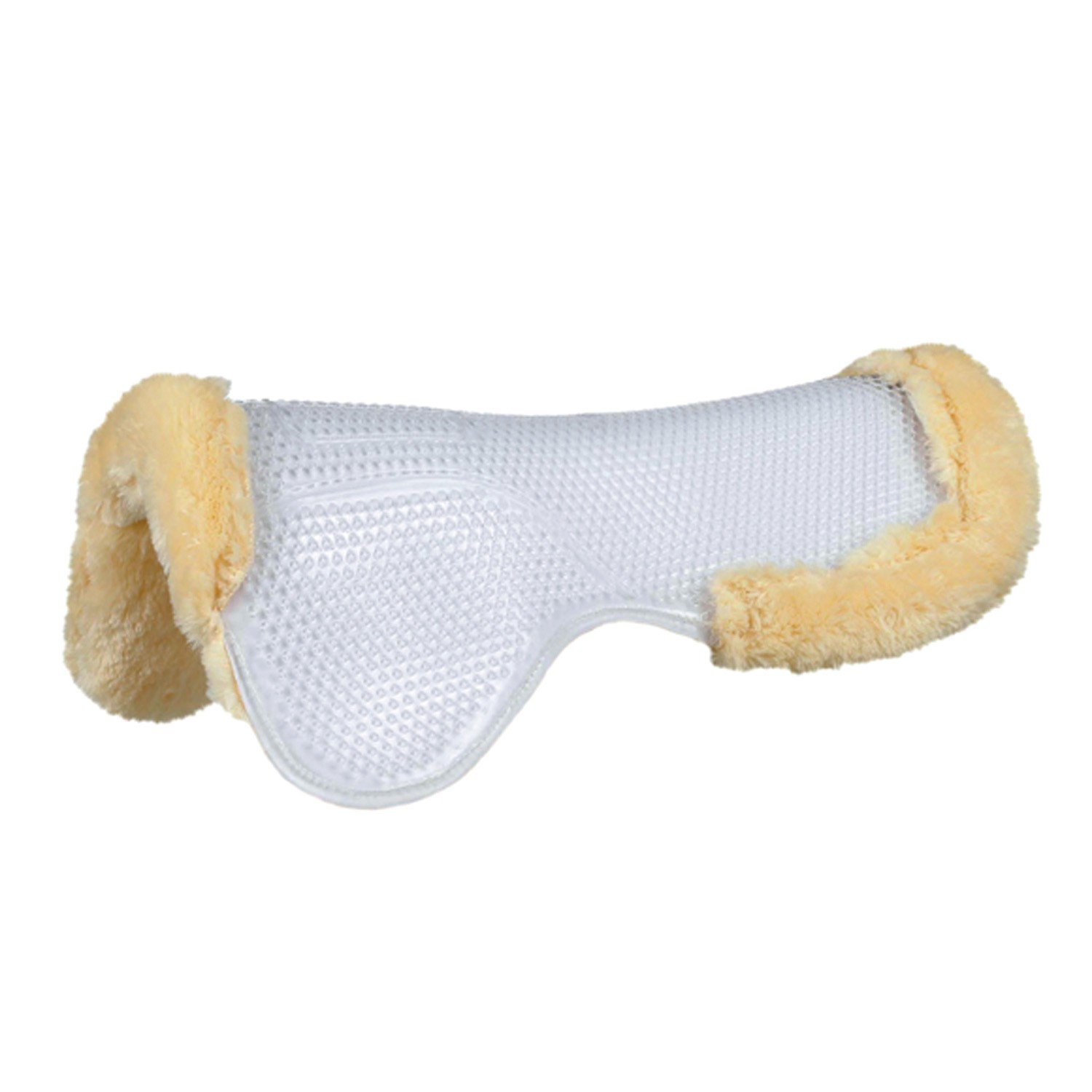 Mark Todd Fleece Lined Gel Half Pad in White Old Dairy Saddlery