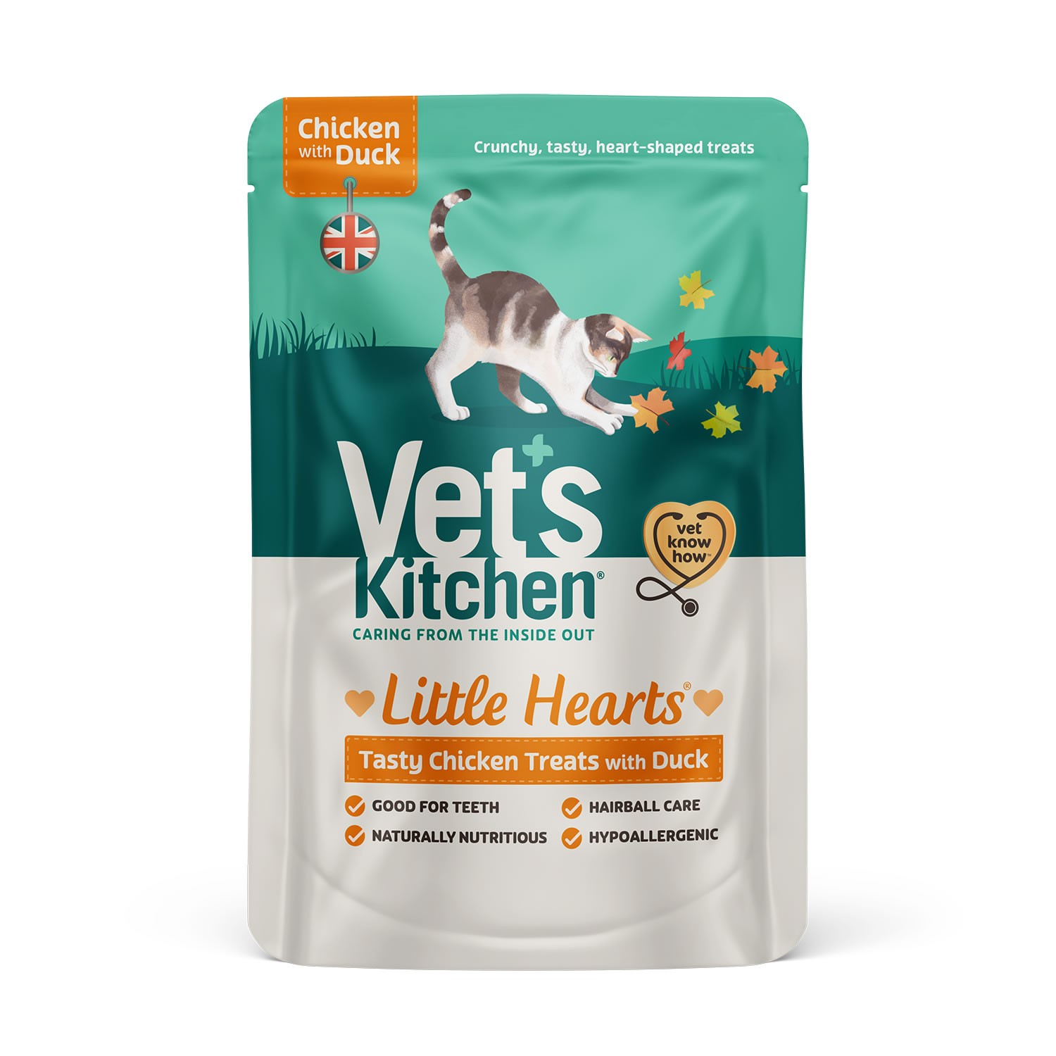 Vet's Kitchen Little Hearts Cat Treats (Chicken with Duck) Old Dairy