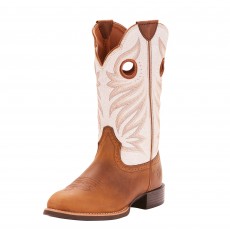 Ariat Women's Round Up Stockman Western Boots (Crushed Peanut)