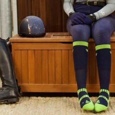 *OUTLET* Woof Wear Winter Riding Socks (Navy/Lime)