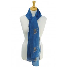 HyFASHION Stag Print Scarf (Blue)