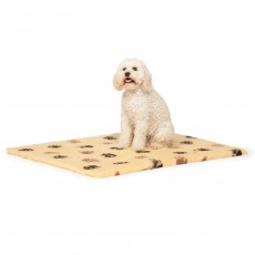 Danish Design Fleece Paw Blanket (Beige)