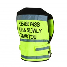 Equisafety Air Waistcoat - Please Pass Wide & Slow (Yellow)