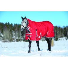 Weatherbeeta Comfitec - Classic Turnout Rug - Combo Neck - Heavyweight (Red/Silver/Navy)