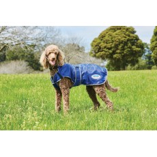 Weatherbeeta Comfitec Windbreaker Free Parka Deluxe Dog Coat (Dark Blue/Grey/White)