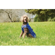 Weatherbeeta Comfitec Windbreaker Free Parka Deluxe Dog Coat (Dark Blue/Grey/White)