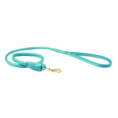 Weatherbeeta Rolled Leather Dog Lead (Teal)