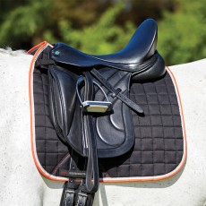 Weatherbeeta Therapy-Tec Dressage Saddle Pad (Black/Silver/Red)