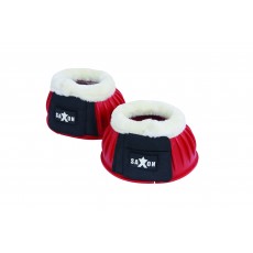 Saxon Fleece Trim Rubber Bell Boots (Red/White)