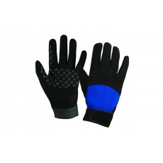 Dublin Adult's Cross Country Riding Gloves II (Black/Blue)