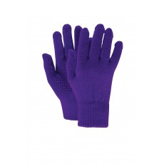 Dublin Child's Magic Pimple Grip Riding Gloves (Dark Purple)