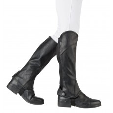 Dublin Child's Stretch Fit Half Chaps (Black)