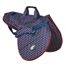 Dublin Imperial Saddle Bag (Dog Print Navy/Red)