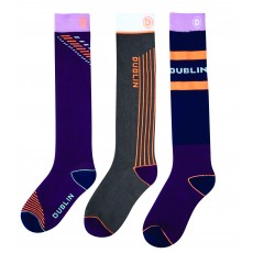Dublin Adults 3 Pack Socks (Charisma Neon)