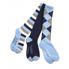 Dublin Socks 3 Pack (Navy/Sky)