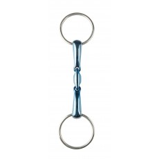 JP Korsteel Blue Steel Oval Link Loose Ring Snaffle Bit