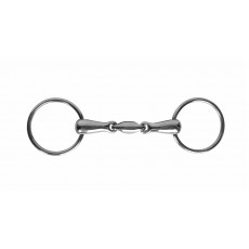 JP Korsteel Stainless Steel Oval Link Loose Ring Snaffle Bit