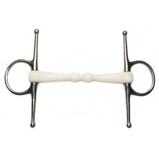 Korsteel Flexi Mullen Mouth Full Cheek Snaffle Bit (Ivory)