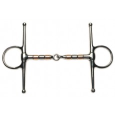 Korsteel Stainless Steel Copper And Steel Rollers Full Cheek Snaffle Bit