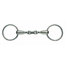 Korsteel Stainless Steel Thick Mouth French Link Loose Ring Snaffle Bit