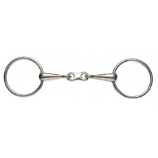 Korsteel Stainless Steel Thin Mouth French Link Loose Ring Snaffle Bit