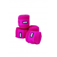 Roma Acrylic Stable Bandages 4 Pack (Bright Pink)