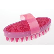Roma Equi Leather Back Soft Touch Body Brush (Pink)