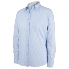 Hoggs of Fife Ladies Bonnie II Cotton Shirt (Light Blue Stripe)