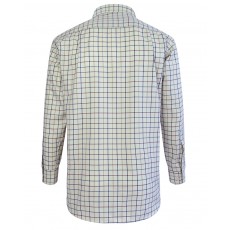 Hoggs of Fife Men's Ambassador Premier Tattersall Shirt (Ivory/Navy)