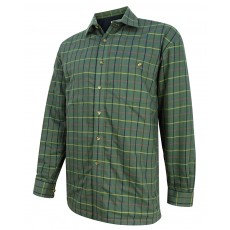 Hoggs of Fife Men's Beech Fleece Lined Shirt (Green Check)