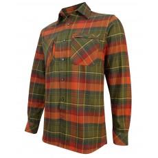 Hoggs of Fife Men's Countrysport Luxury Hunting Shirt (Green/Orange)
