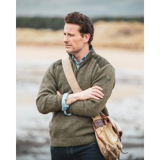 Hoggs of Fife Men's Hebrides Zip Neck Windproof Pullover (Lovat)