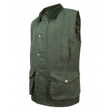 Hoggs of Fife Men's Helmsdale  Tweed Waistcoat (Green)