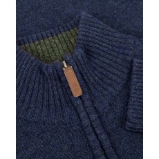 Hoggs of Fife Men's Lothian 1/4 Zip Neck Pullover (Indigo)