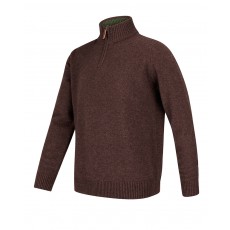 Hoggs of Fife Men's Lothian 1/4 Zip Neck Pullover (Redwood)