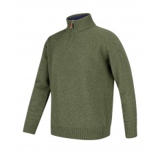 Hoggs of Fife Men's Lothian 1/4 Zip Neck Pullover (Thyme)