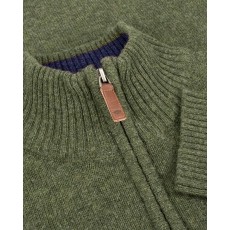 Hoggs of Fife Men's Lothian 1/4 Zip Neck Pullover (Thyme)