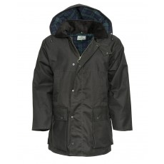 Hoggs of Fife Men's Padded Wax Jacket (Brown)